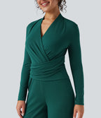 Combinaison tailleur col V manches longues avec zip et poches - Easy Peasy