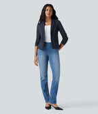 Blazer de travail col cranté à manches longues DayStretch avec poches