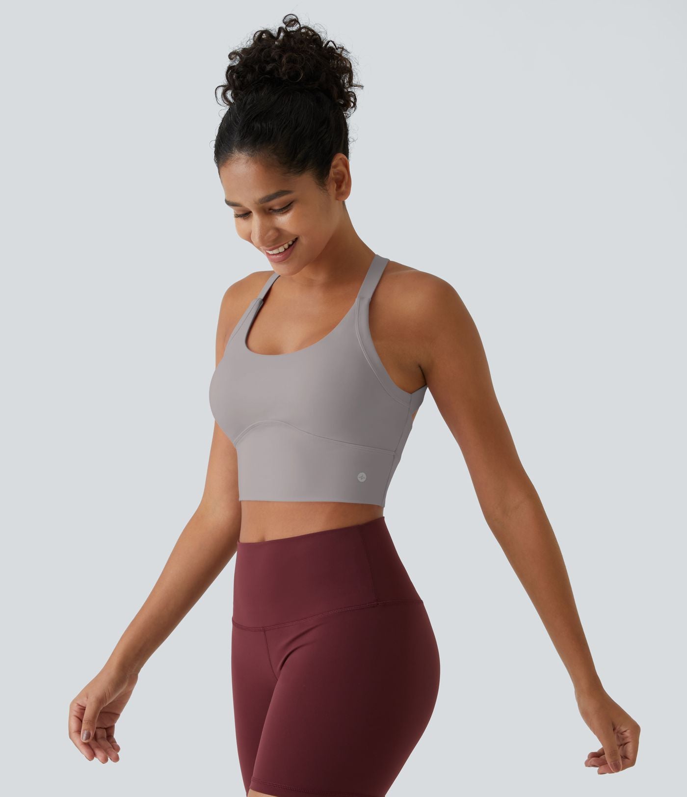 Débardeur yoga court SoftlyZero™ Plush à découpes A-C