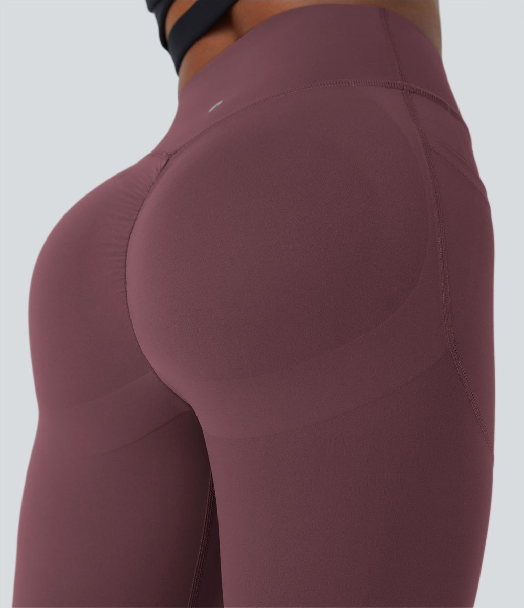 Legging d'entraînement gainant galbant taille haute avec effet scrunch et poches Halara UltraSculpt™