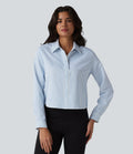 Chemise tailleur à rayures manches longues