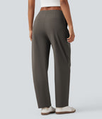 Pantalon tailleur fuselé asymétrique taille moyenne Halara Flex™ DayStretch avec poches