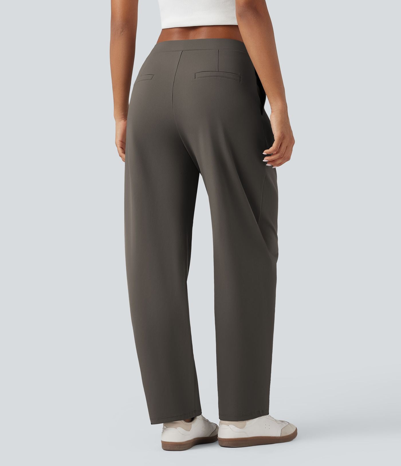 Pantalon tailleur fuselé asymétrique taille moyenne Halara Flex™ DayStretch avec poches