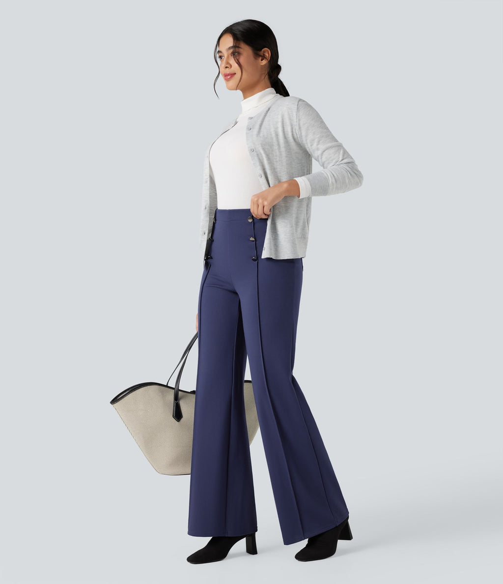 Pantalon tailleur large gainant taille haute Halara Flex™