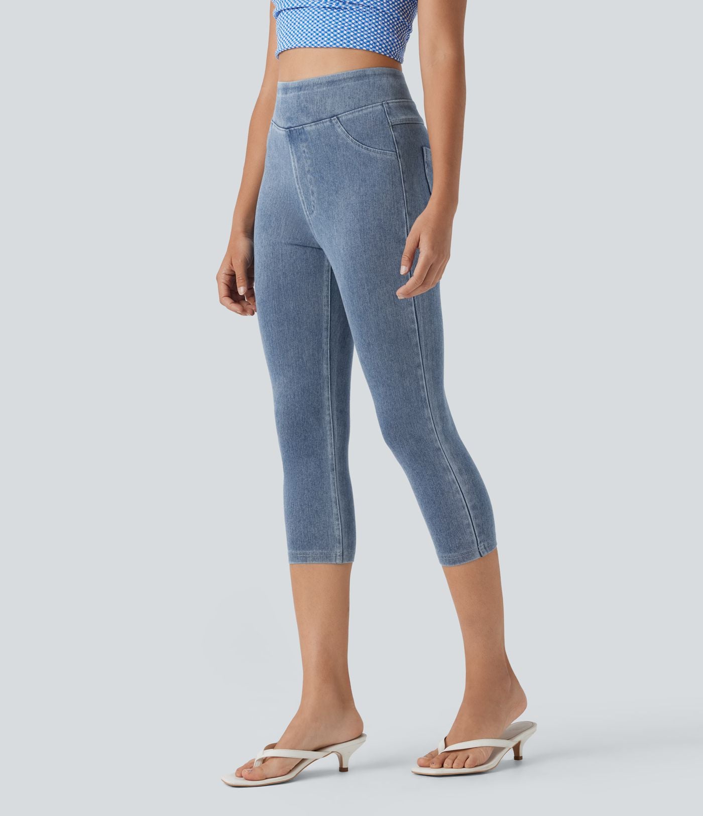 Halara Flex™ Jegging Capri Taille Haute Extensible Poche Latérale Arrière