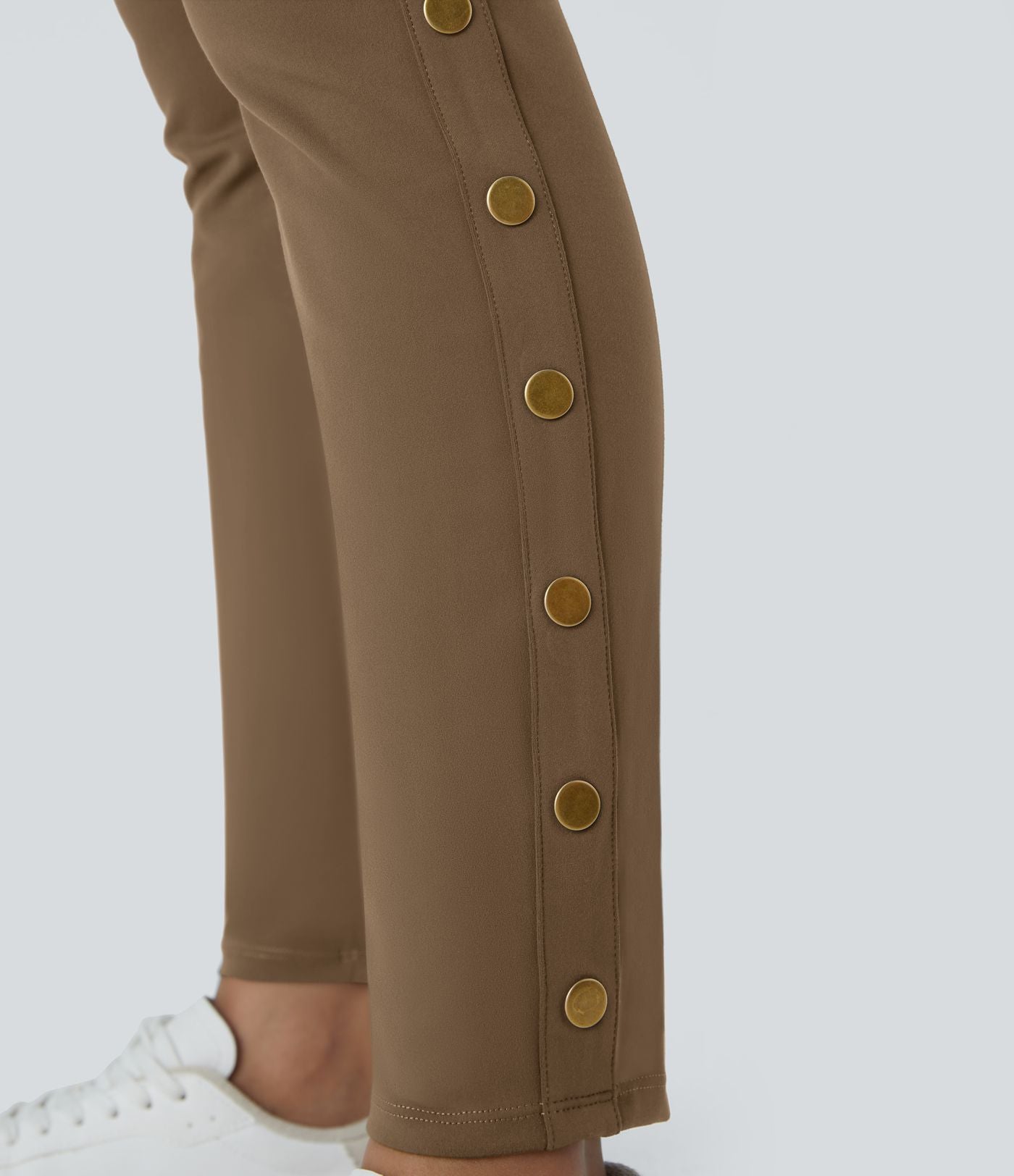 Pantalon taille haute ajusté longueur cheville avec poches décoratives DayStretch