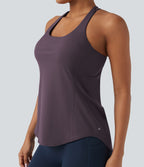 Débardeur running Halara UltraSculpt™ col rond dos croisé bonnets E-G
