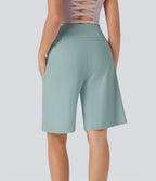 Bermuda SoftlyZero™ Airy de yoga taille haute avec poches multiples et effet frais InstantCool