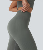 Legging d'entraînement gainant effet push-up taille haute côtelé doux sans couture OneForm Seamless Flow