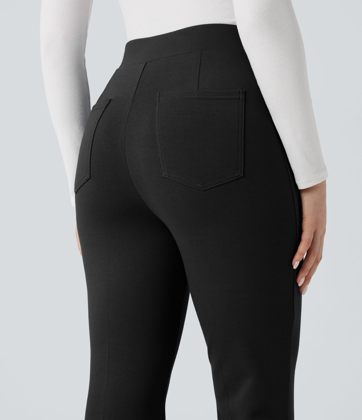 Pantalon tailleur évasé taille haute Halara Flex™ avec poches