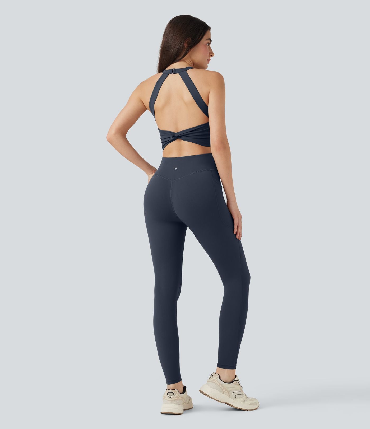 Combinaison-pantalon d'entraînement gainante avec poches - Édition Easy Peasy Halara UltraSculpt™