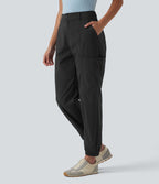Jogging cargo casual taille mi-haute avec poches