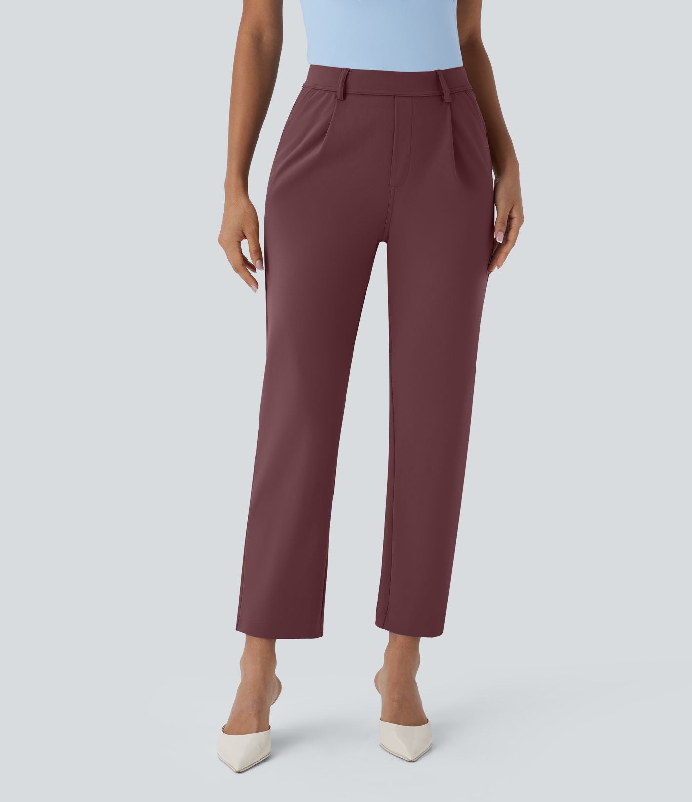 Pantalon de travail fuselé longueur cheville taille haute Halara Flex™ DayStretch avec poches