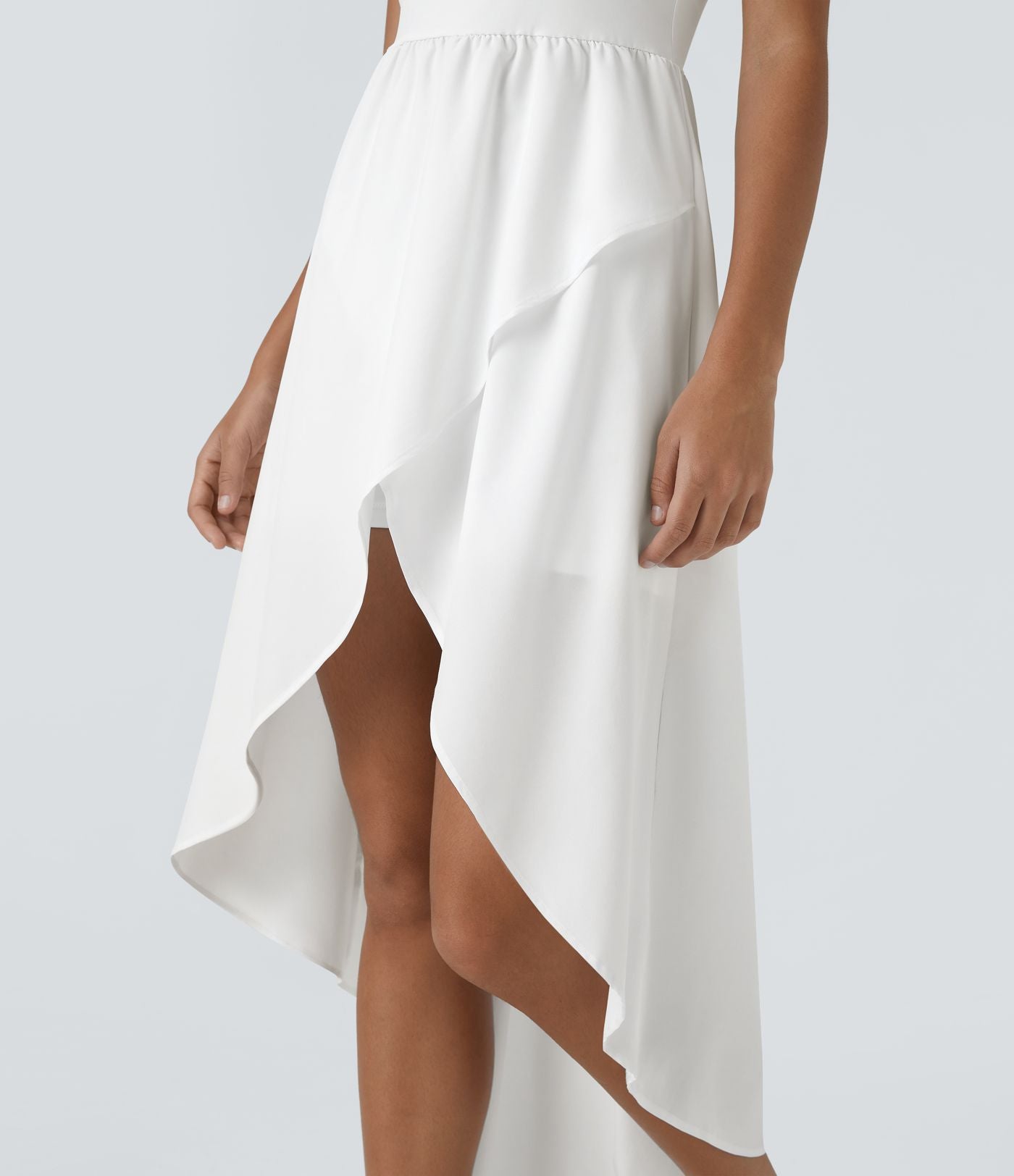 Breezeful™ Robe Casual 2 Pièces Dos Nu Haut Bas Poche Latérale Fluide Séchage Rapide