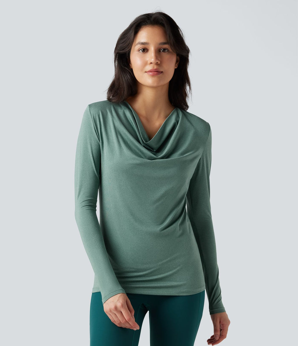 Top de sport running col bénitier manches longues