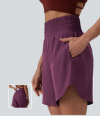 Breezeful™ Short running 2-en-1 séchage rapide taille haute à ourlet arrondi 17,5 cm avec poches