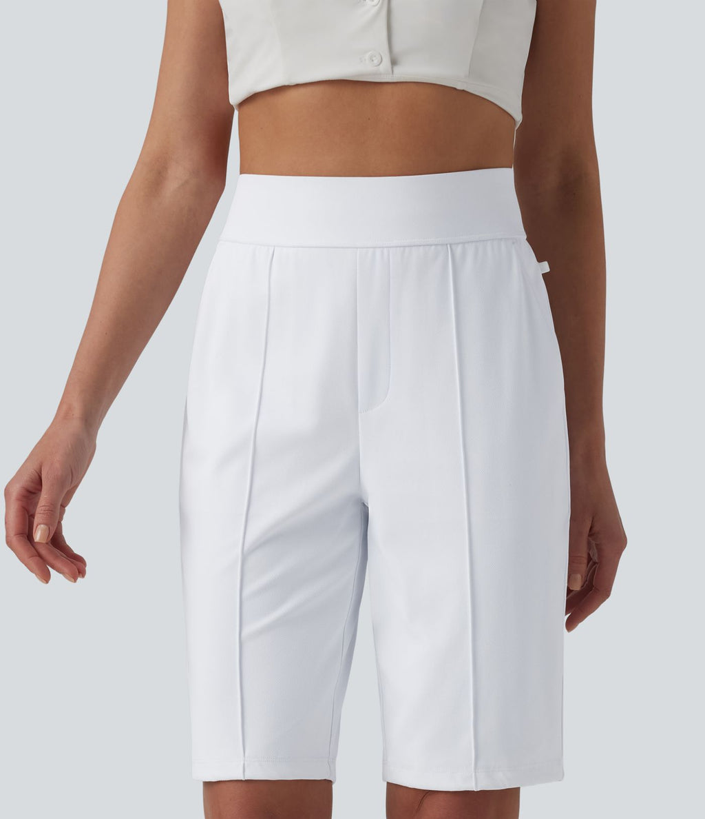 Short golf séchage rapide taille haute 25 cm avec poches - Golf Tee - UPF40+