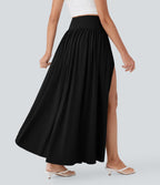 Jupe maxi fluide 2-en-1 gainante taille haute à séchage rapide Breezeful™