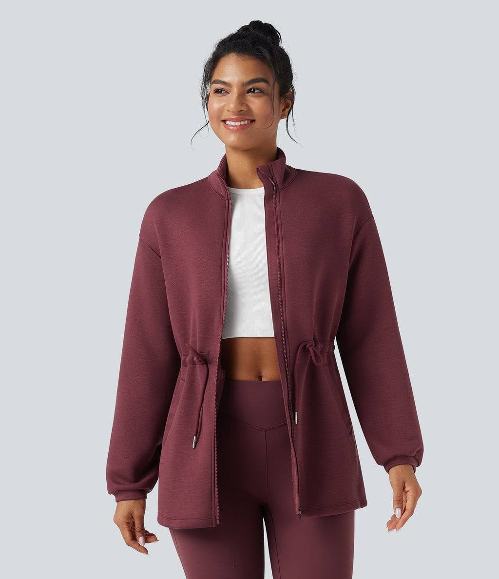 Veste décontractée SpacerTek™ col montant, manches longues avec cordon de serrage et poches