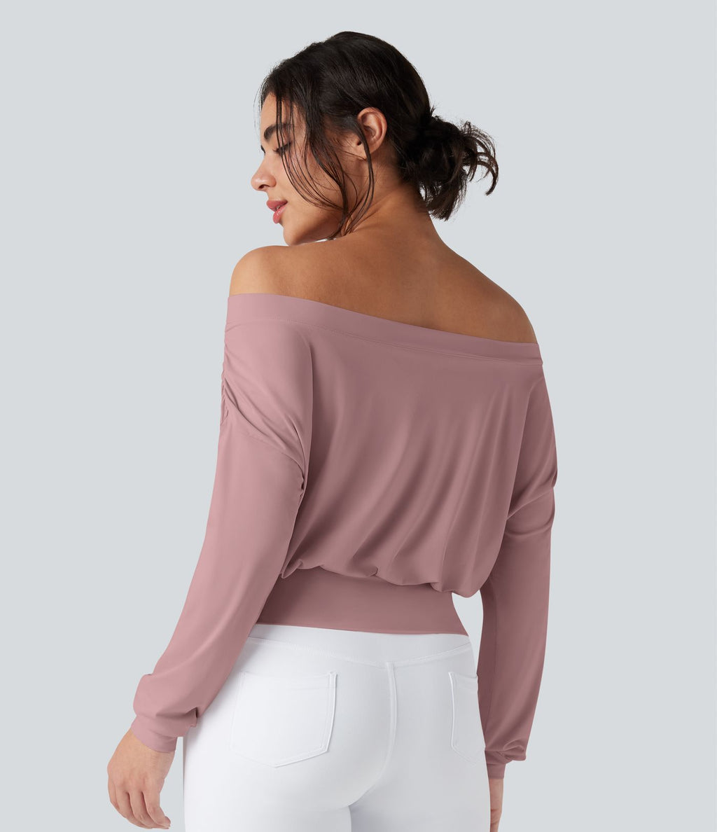 Haut de sport yoga oversize épaules dénudées effet frais InstantCool séchage rapide
