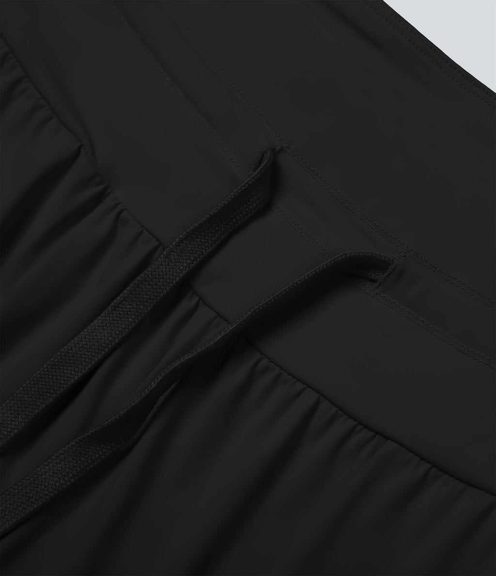 Pantalon large décontracté taille haute cordon de serrage poches latérales effet frais InstantCool