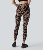 Legging de yoga gainant taille haute imprimé léopard avec poches Halara UltraSculpt™