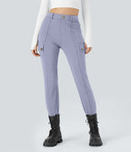 Pantalon cargo ajusté uni taille haute DayStretch avec poches zippées