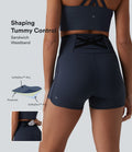 Short de yoga SoftlyZero™ Airy gainant slim taille haute à dos croisé à effet frais InstantCool, ourlet arrondi et poche