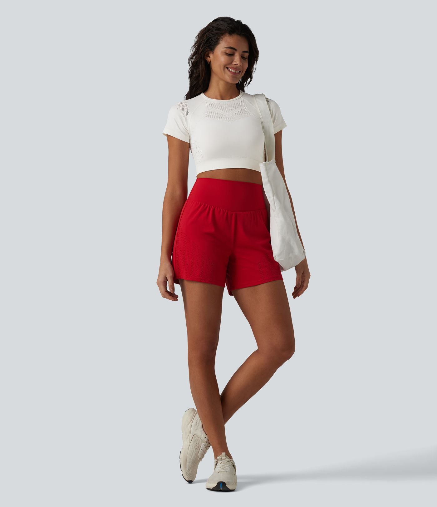 OneForm Seamless Flow Crop top de sport en mesh respirant sans couture