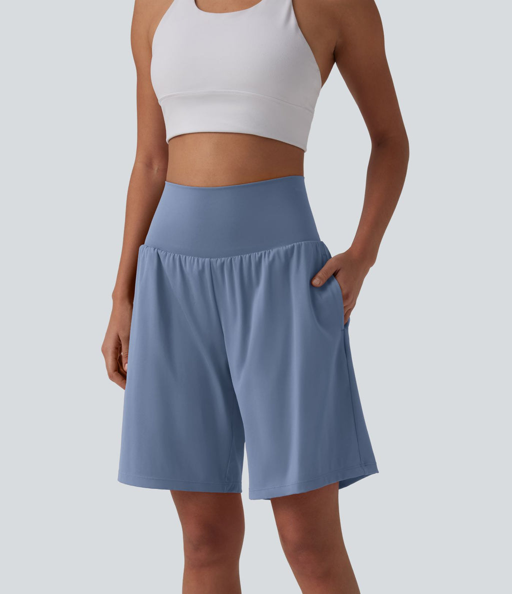 Short de yoga 2-en-1 SoftlyZero™ Airy taille très haute effet frais InstantCool 22,8 cm avec poches