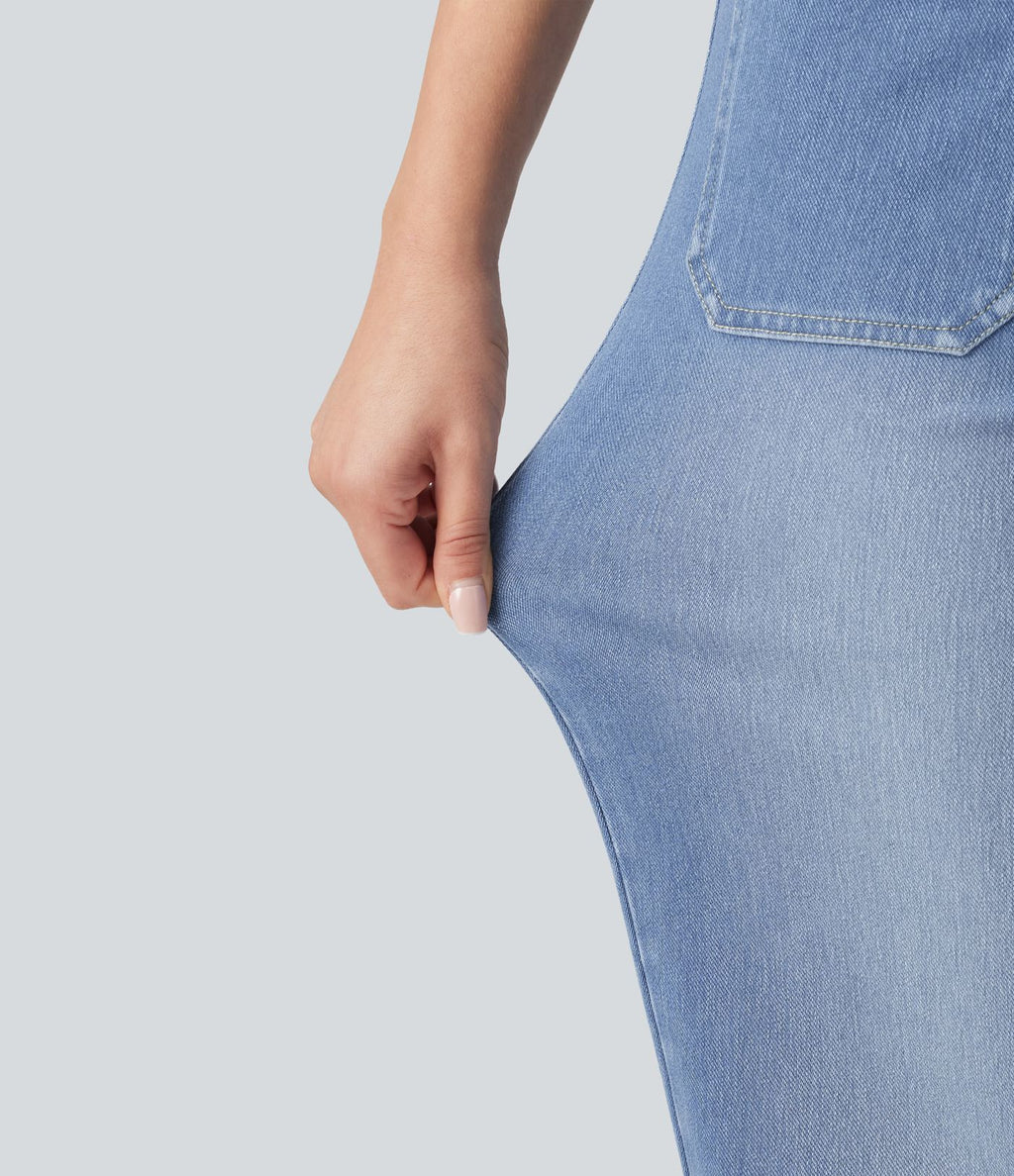 Jean décontracté taille haute à jambes droites Halara Flex™ avec poches