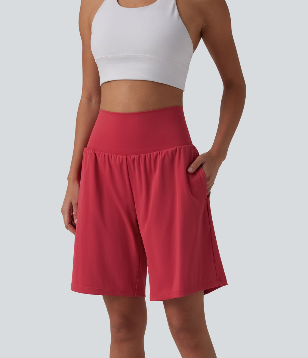 Short de yoga 2-en-1 SoftlyZero™ Airy taille très haute effet frais InstantCool 22,8 cm avec poches