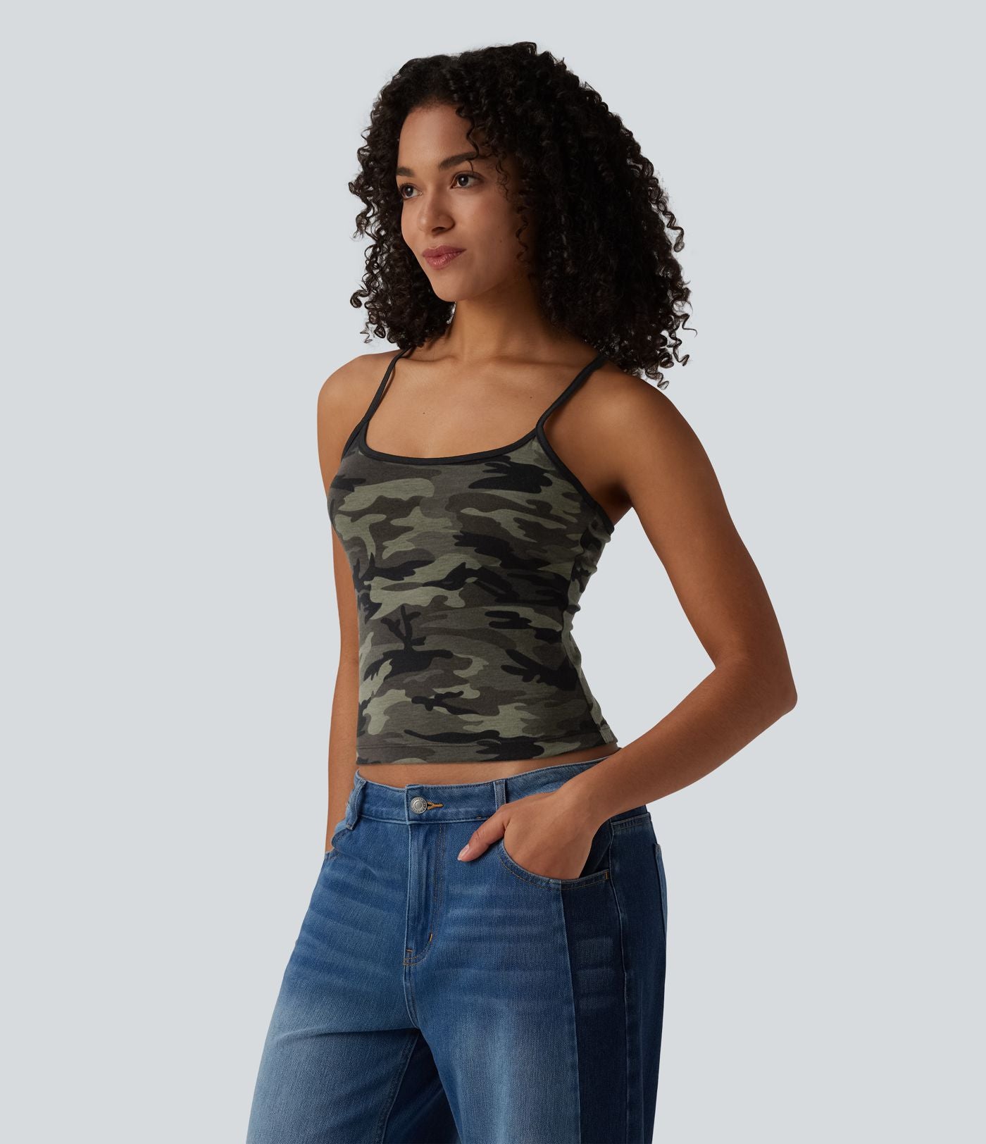Débardeur dos nageur imprimé camouflage