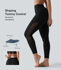 Legging de yoga 7/8 Halara UltraSculpt™ taille haute ventre plat avec empiècements en mesh contrastant et poche
