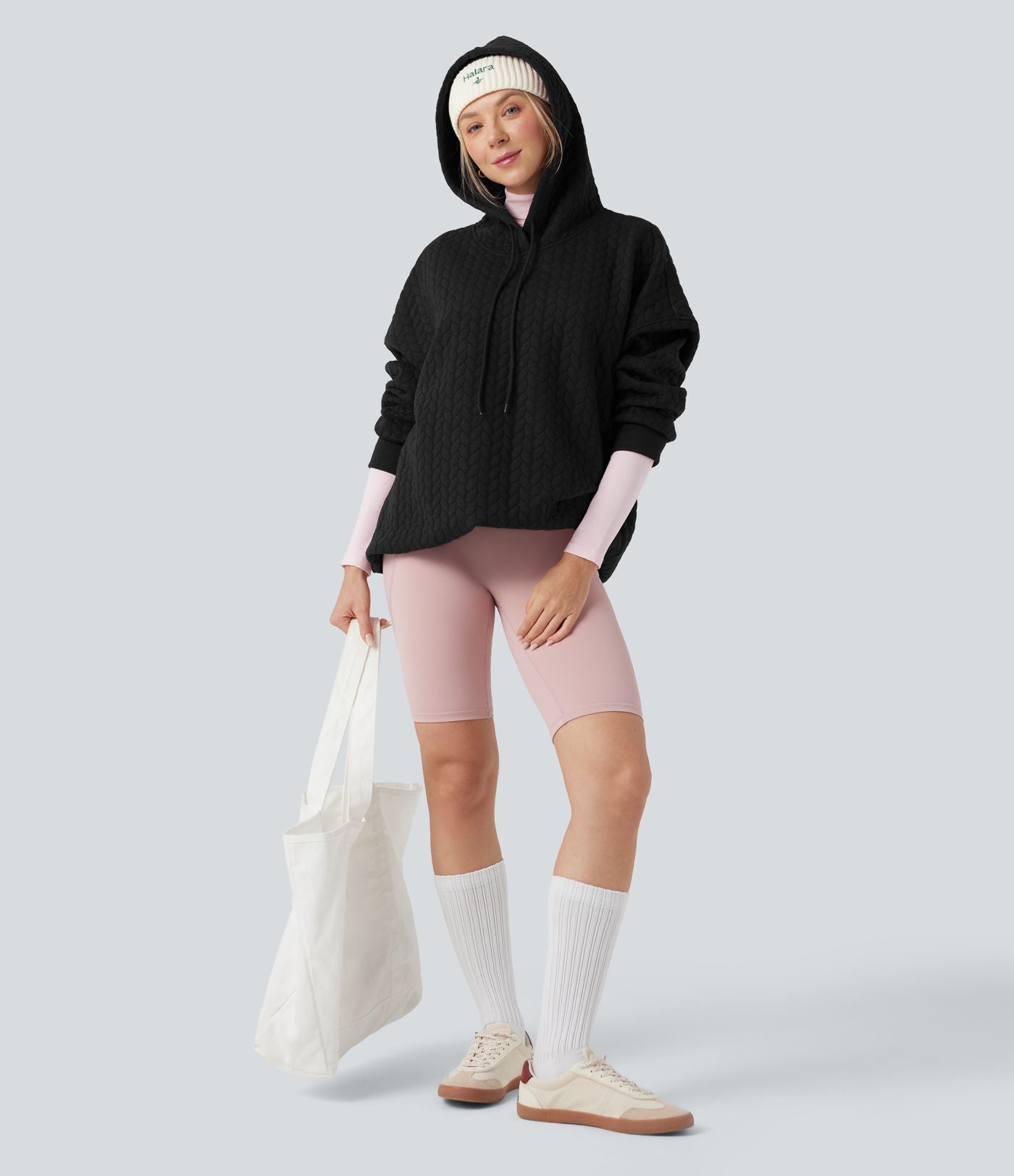 Sweat-shirt à capuche décontracté manches longues coupe décontractée