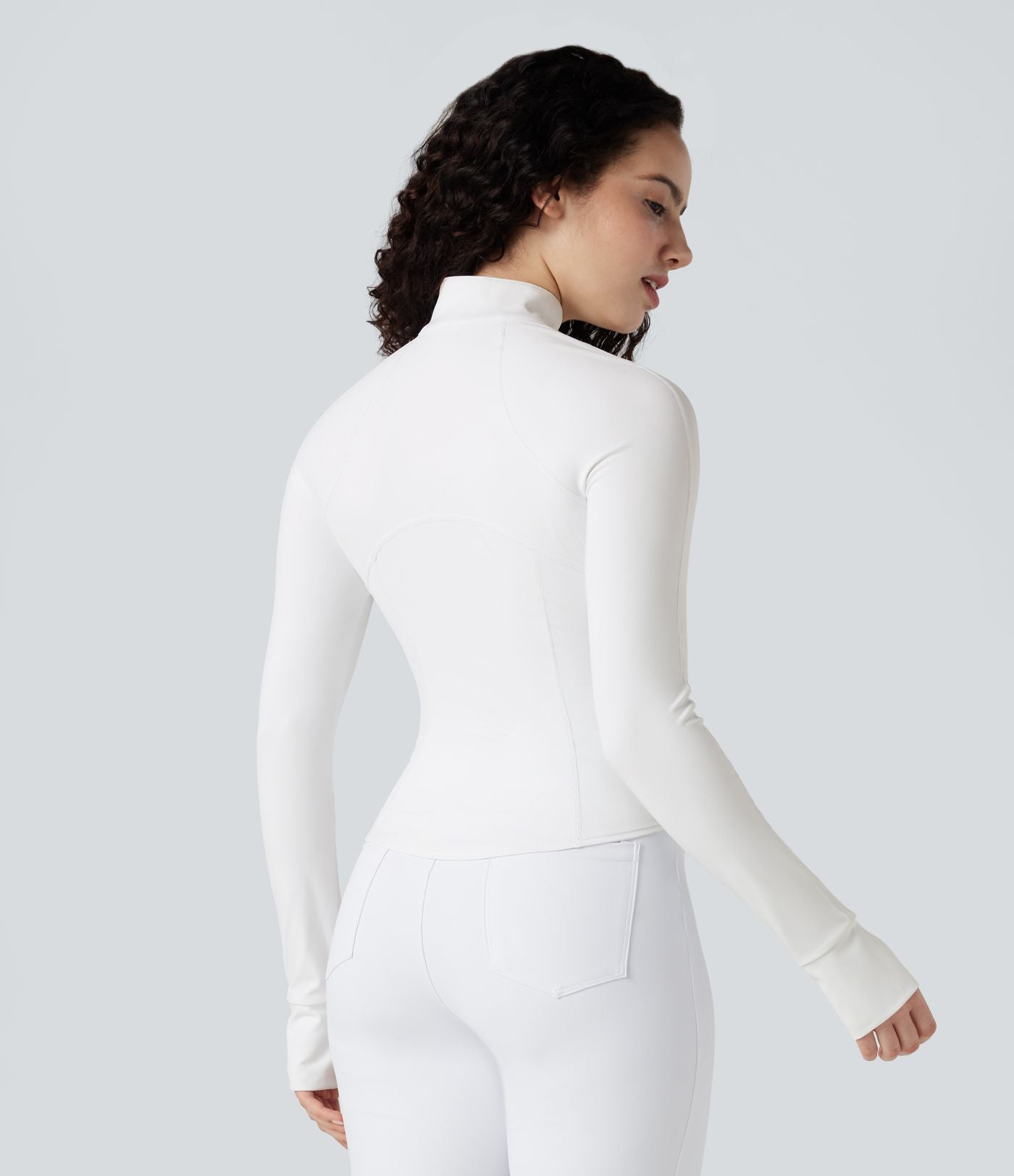 PuffFlex Manteau doudoune 3-en-1 court casual à col montant et veste à ourlet arrondi avec passants pouces et poche