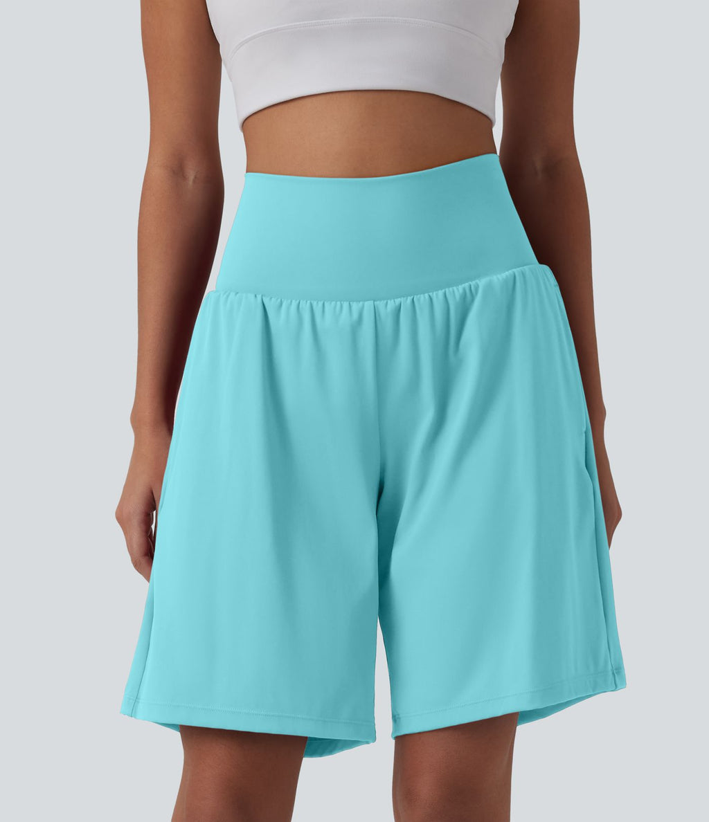 Short de yoga 2-en-1 SoftlyZero™ Airy taille très haute effet frais InstantCool 22,8 cm avec poches