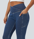 Halara Flex™ Jegging Travail Tricoté Extensible Lavé Poche Latérale Croisée