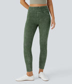 Halara Flex™ Jegging Casual Tricot Extensible Coloré Taille Haute Poches Arrière Latérales