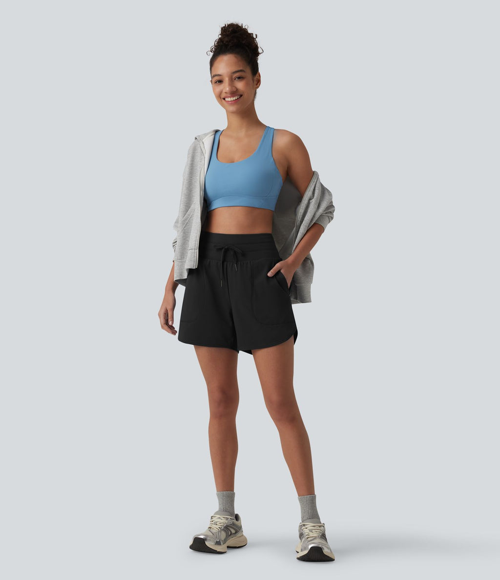 Short de running SoftlyZero™ Airy 2-en-1 taille haute effet frais InstantCool avec cordon de serrage et poches