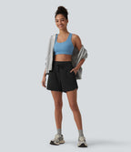 Short de running SoftlyZero™ Airy 2-en-1 taille haute effet frais InstantCool avec cordon de serrage et poches