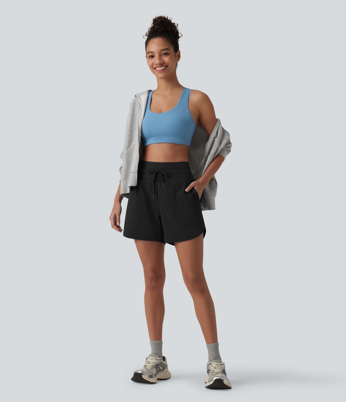 Short de running SoftlyZero™ Airy 2-en-1 taille haute effet frais InstantCool avec cordon de serrage et poches