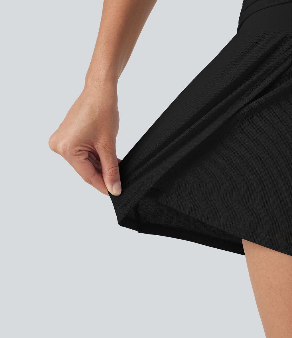 Short de running 2-en-1 SoftlyZero™ Airy 8cm effet frais InstantCool taille haute avec lien devant, mesh contrasté, poches et protection solaire UPF50+