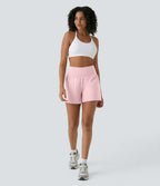 Short yoga 2-en-1 SoftlyZero™ Airy effet frais InstantCool taille très haute 12,5 cm avec poches, longueur allongée