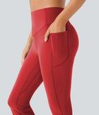 Pantalon de yoga à coupe bootcut gainant galbant taille haute avec effet scrunch et poches Halara UltraSculpt™