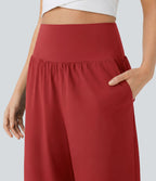 Pantalon fluide resort Breezeful™ à séchage rapide, coupe fendue et effet ventre plat