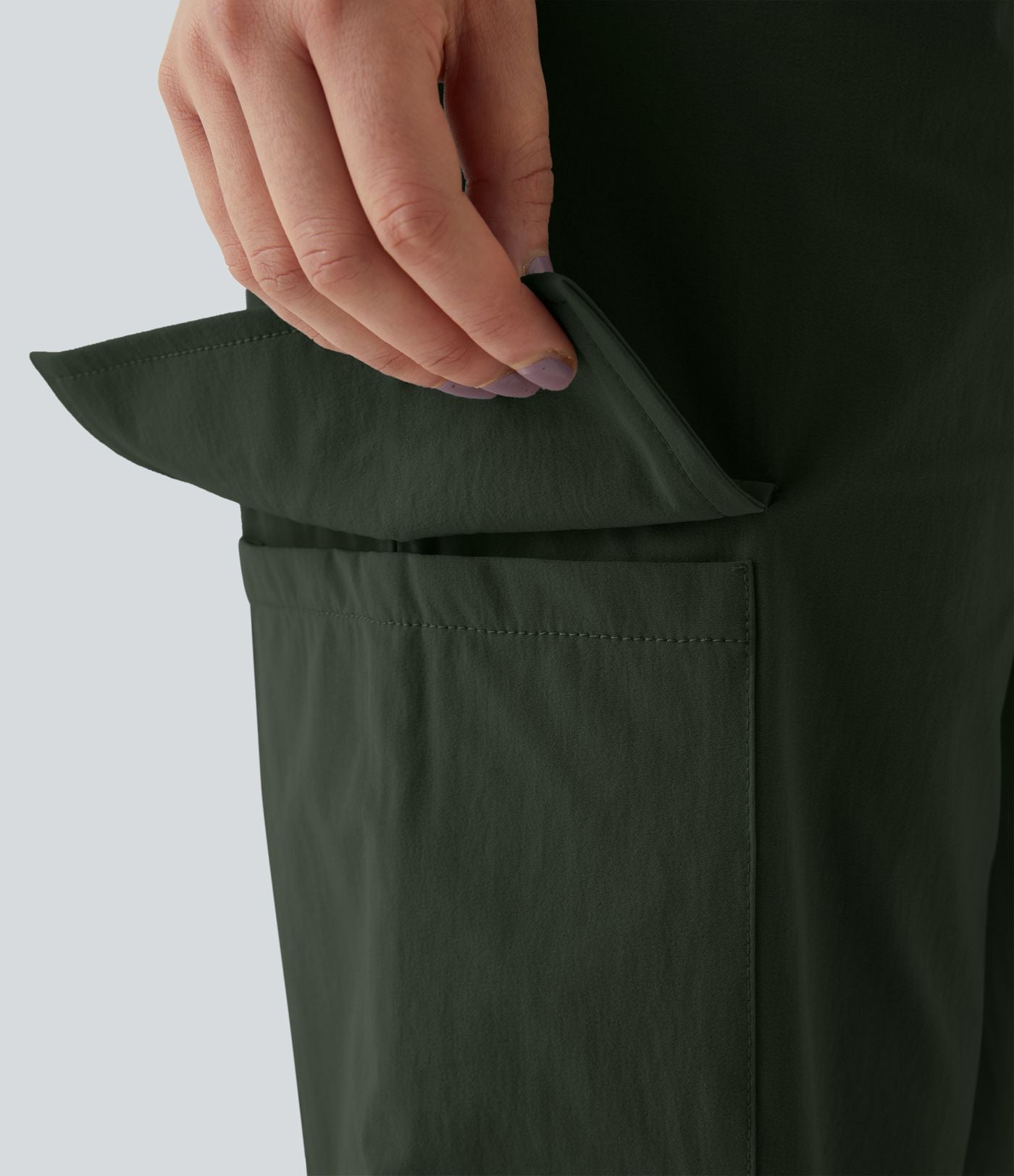 Jogging Cargo Casual à Taille Mi-Haute Cordon de Serrage et Poches Latérales