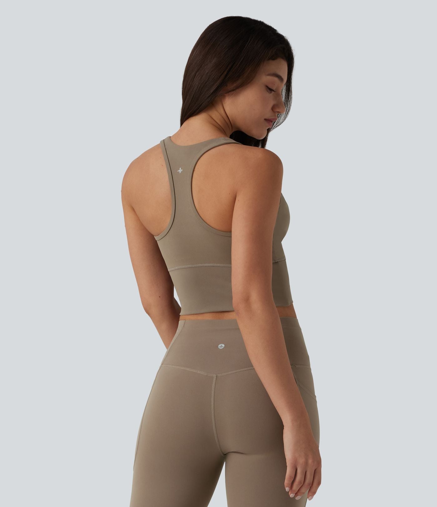 Débardeur d'entraînement court Halara UltraSculpt™ col V dos nageur maintien moyen