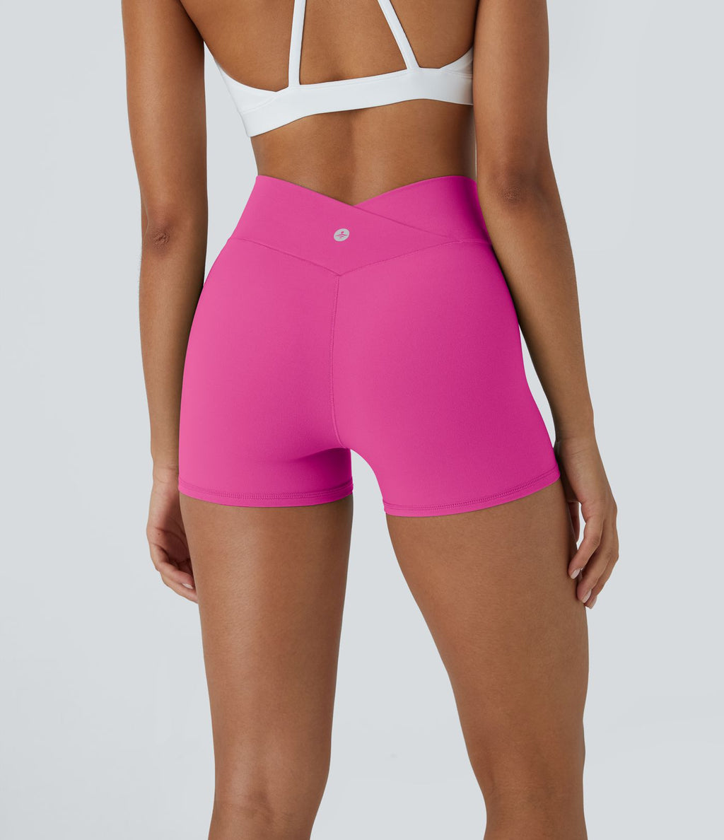 Softlyzero™ Short 7,5cm Biker Taille Haute Croisé Uni