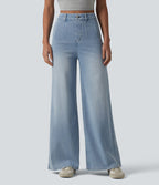 Halara Flex™ Jean large décontracté taille haute gainant avec poches